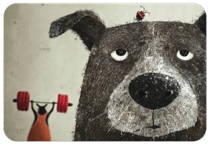 Illustrazione di cane in attività sportiva, simbolo di gioco e collaborazione
